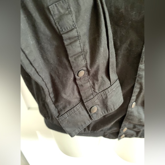 Rudsak men’s black Cotton Shirt Long Sleeved Elastic Waist/Collar Small - Picture 4 of 8